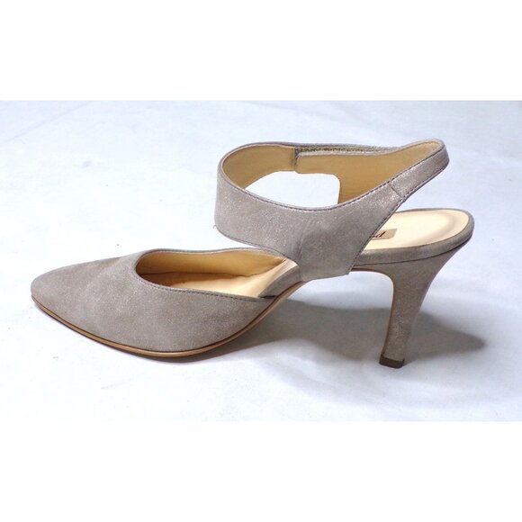 PAUL GREEN Nicolette Ankle Strap Pointed Toe Pump Shoes 8.5 Metallic - Picture 8 of 10